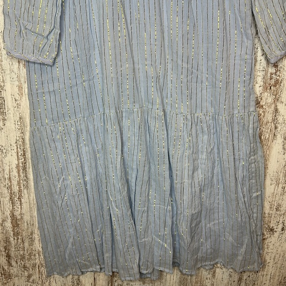 Cecile Copenhagen Shimmer Long Sleeve Lightweight Maxi Dress NWT Size Small - Picture 7 of 8